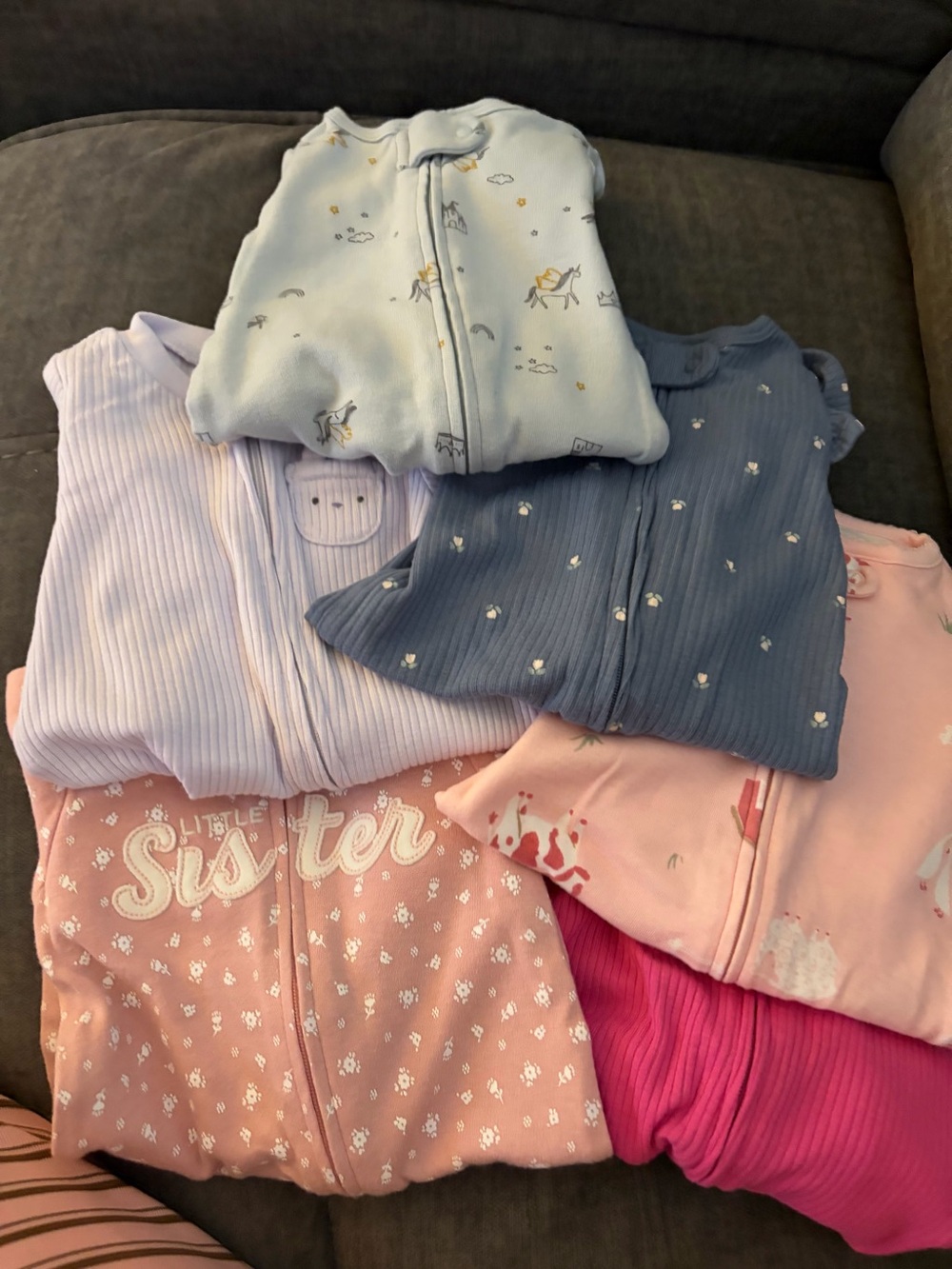 Mix of 6 Carter’s Baby Sleepers